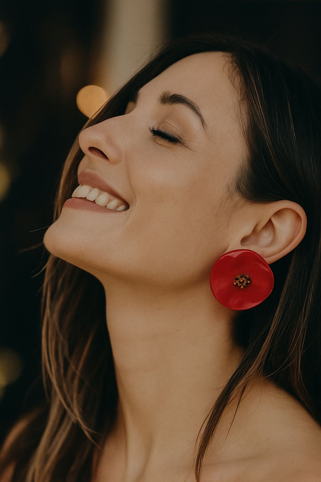 Orecchini Scultura "Papavero"