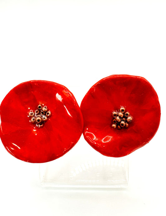 Orecchini Scultura "Papavero"