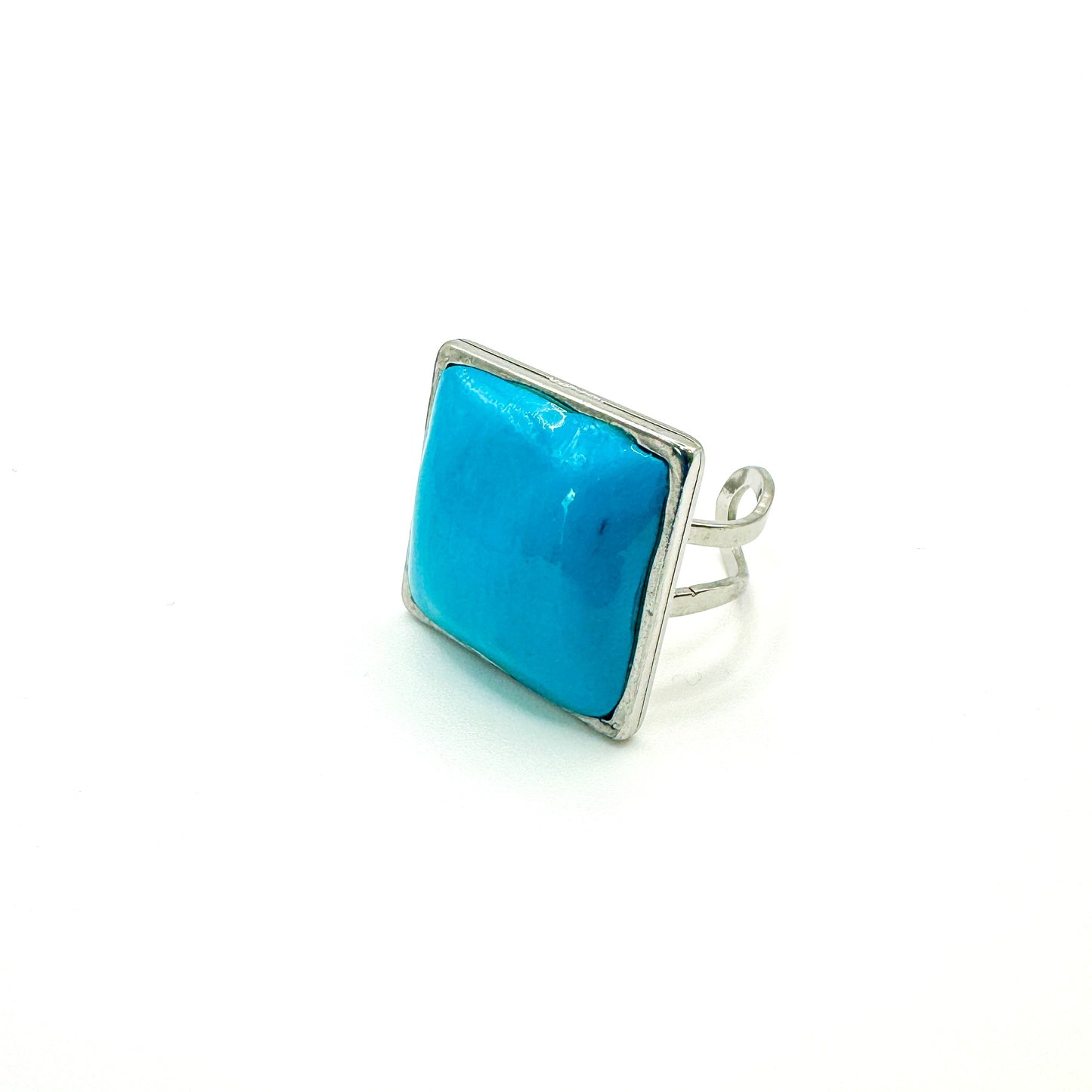 Anello "Mattonella" quadrato - Più colori
