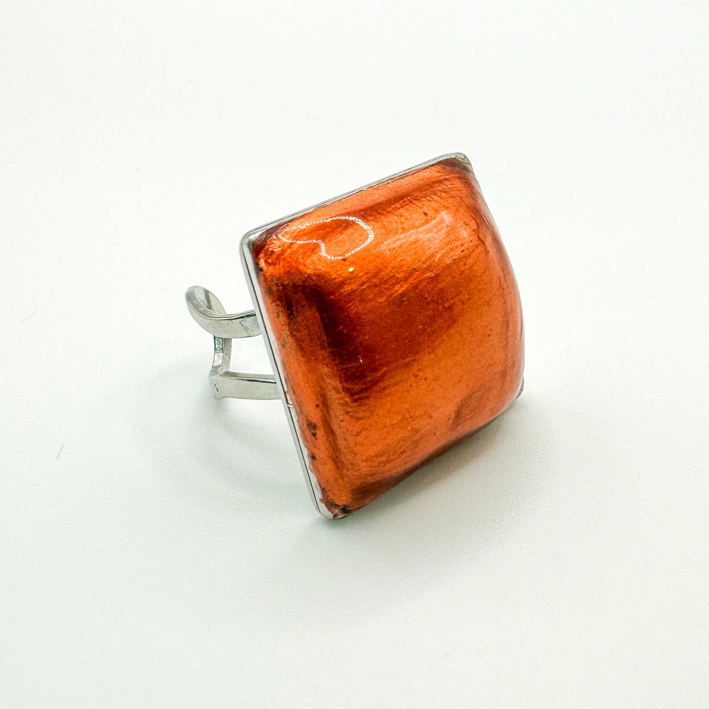 Anello "Mattonella" quadrato - Più colori