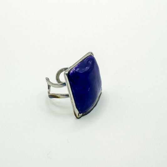 Anello "Mattonella" quadrato - Più colori