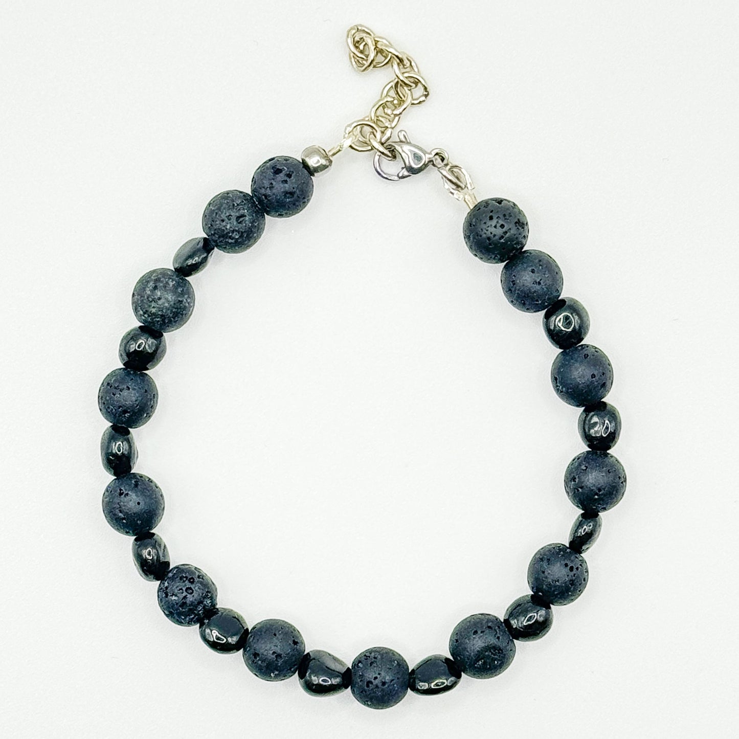 Bracciale "proteggimi" con pietre laviche